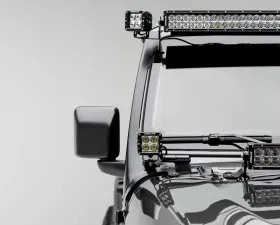 ZROADZ Front Roof LED Kit Incl. (1) 50 Inch LED Straight Double Row Light Bar and (2) 3 Inch LED Pod Lights Jeep JL 2018-2025