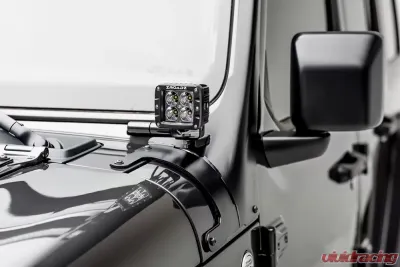 ZROADZ Front Roof LED Kit Incl. (1) 50 Inch LED Straight Double Row Light Bar and (2) 3 Inch LED Pod Lights Jeep JL 2018-2025 - Z374831-KIT2