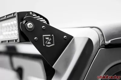 ZROADZ Front Roof LED Kit Incl. (1) 50 Inch LED Straight Double Row Light Bar and (4) 3 Inch LED Pod Lights Jeep Wrangler JL 2018-2025 - Z374831-KIT4