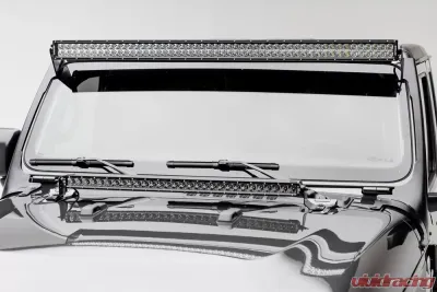 ZROADZ Front Roof LED Kit Incl. (1) 50 Inch LED Straight Double Row Light Bar Jeep JL 2018-2025 - Z374831-KIT