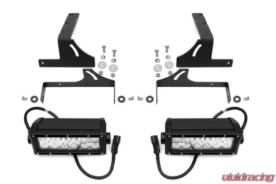 ZROADZ Rear Bumper LED Kit (2) 6" LED Straight Double Row Light Bars Colorado Canyon 2015-2025 | Ford Raptor 2017-2025 - Z382671-Kit