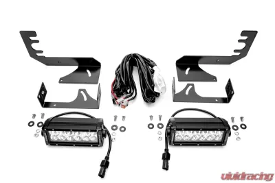 ZROADZ Rear Bumper LED Kit Incl. (2) 6 Inch LED Straight Double Row Light Bars Ram 1500 2019-2023 - Z384721-KIT