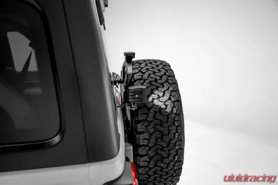 ZROADZ Rear Tire Carrier LED Bracket to mount (2) 3 Inch LED Pod Lights Jeep JL 2018-2025 - Z394951