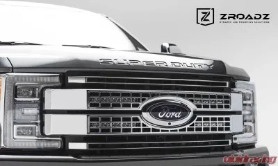 ZROADZ OEM Grille LED Kit Incl. (2) 10 Inch LED Single Row Slim Light Bar Ford Super Duty Platinum 2017-2021 - Z415371-KIT