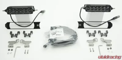 ZROADZ OEM Grille LED Kit Incl. (2) 6 Inch LED Straight Single Row Slim Light Bars Ford Super Duty XLT 2017-2021 - Z415571-KIT