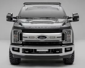 ZROADZ OEM Grille LED Kit Incl. (2) 6 Inch LED Straight Single Row Slim Light Bars Ford Super Duty XLT 2017-2021