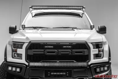ZROADZ OEM Grille LED Kit (2) 6" LED Straight Single Row Slim Light Bars Ford Raptor 2017-2025 - Z415651-KIT