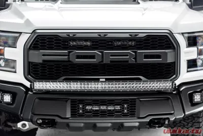 ZROADZ OEM Bumper Grille LED Kit (1) 10" LED Single Row Slim Light Bar Ford Raptor 2017-2025 - Z415661-KIT