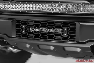 ZROADZ OEM Bumper Grille LED Kit (1) 10" LED Single Row Slim Light Bar Ford Raptor 2017-2025 - Z415661-KIT