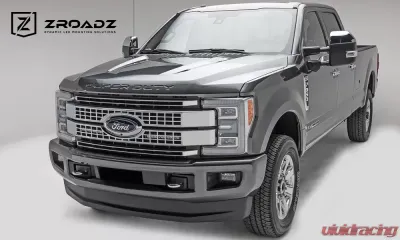 ZROADZ OEM Grille LED Kit Incl. (2) 10 Inch LED Single Row Slim Light Bars Ford Super Duty Platinum 2017-2021 - Z415671-KIT