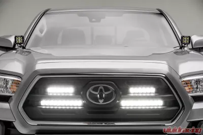 ZROADZ OEM Grille LED Kit Incl. (2) 10 Inch LED Single Row Slim Light Bars Toyota Tacoma 2018-2019 - Z419611-KIT