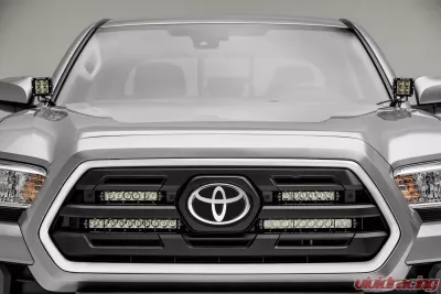 ZROADZ OEM Grille LED Kit Incl. (2) 10 Inch LED Single Row Slim Light Bars Toyota Tacoma 2018-2019 - Z419611-KIT
