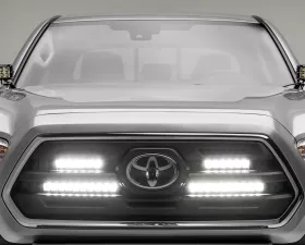 ZROADZ OEM Grille LED Kit Incl. (2) 6 Inch and (2) 10 Inch LED Straight Single Row Slim Light Bars Toyota Tacoma 2018-2019