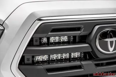 ZROADZ OEM Grille LED Kit Incl. (2) 6 Inch and (2) 10 Inch LED Straight Single Row Slim Light Bars Toyota Tacoma 2018-2019 - Z419711-KIT