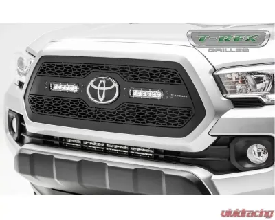 ZROADZ Grille, Black, 1 Pc, Insert with (2) 6" LEDs, Does Not Fit Vehicles with Camera Toyota Tacoma 2018-2023 - Z319511
