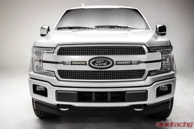 ZROADZ OEM Grille LED Kit Incl. (2) 6 Inch LED Straight Single Row Slim Light Bars Ford F-150 Platinum 2018-2019 - Z415583-KIT