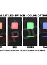 sPOD Add On Amber LED 8-Switch Panel for 07-08 Jeep Wrangler JK (for SourceSE)                                     - 8-600-SP-07-A - Image 2