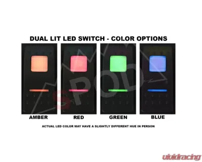 sPOD Add On Amber LED 8-Switch Panel for 07-08 Jeep Wrangler JK (for SourceSE) - 8-600-SP-07-A