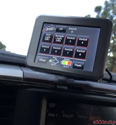 TJ Swicth Panel 8 Circuit Source SE W/Touchscreen 97-06 Wrangler TJ sPOD - 8-700-TS-TJ