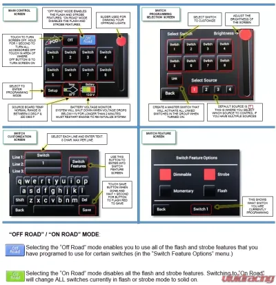 TJ Swicth Panel 8 Circuit Source SE W/Touchscreen 97-06 Wrangler TJ sPOD - 8-700-TS-TJ