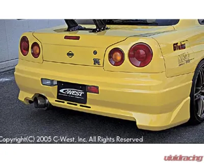 C-West PFRP Rear Bumper Nissan Skyline GT-R R34 1999-2002 - CWT-CBNR02-RBPF