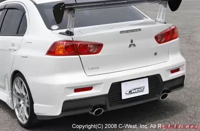 C-West FRP Rear Bumper Mitsubishi EVO X 2007+ - CWT-CCZ01A-RBPF