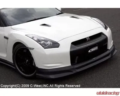 C-West CFRP Front Spoiler Nissan R35 GT-R 2007-2010 - CWT-CR3501A-FHSCF