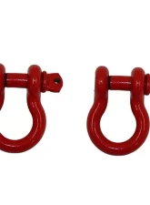 Fishbone Offroad D Ring 3/4 Inch Red 2 Piece Set                                     - FB21038 - Image 2