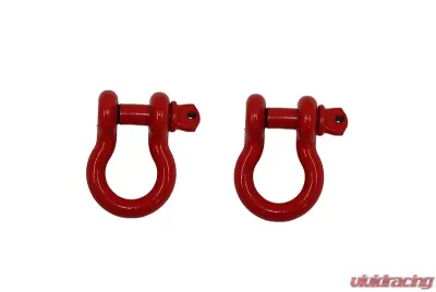Fishbone Offroad D Ring 3/4 Inch Red 2 Piece Set - FB21038