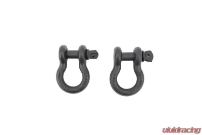 Fishbone Offroad D Ring 3/4 Inch Gloss Black 2 Piece Set - FB21039