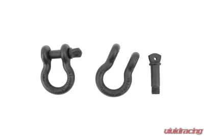 Fishbone Offroad D Ring 3/4 Inch Gloss Black 2 Piece Set - FB21039