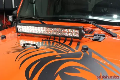 Fishbone Offroad Hood Light Mount Bracket Jeep Wrangler | Rubicon | Unlimited 2007-2018 - FB21066