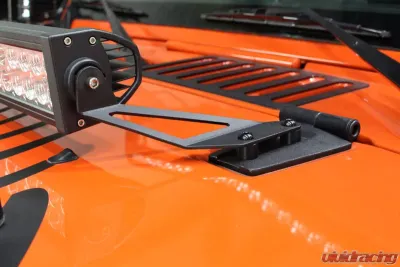 Fishbone Offroad Hood Light Mount Bracket Jeep Wrangler | Rubicon | Unlimited 2007-2018 - FB21066