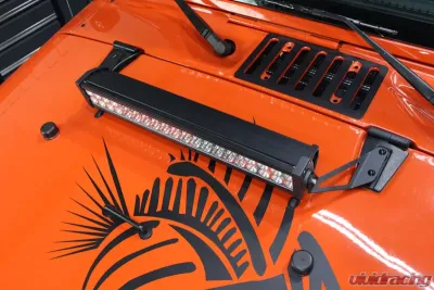 Fishbone Offroad Hood Light Mount Bracket Jeep Wrangler | Rubicon | Unlimited 2007-2018 - FB21066