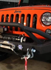 Fishbone Offroad Black Texured Powercoated Front Winch Bumper W/LEDs Full Width Jeep Wranger JK 2007-2018                                     - FB22003 - Image 2