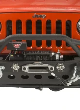 Fishbone Offroad Black Texured Powercoated Front Winch Bumper W/LEDs Full Width Jeep Wranger JK 2007-2018                                     - FB22003 - Image 3