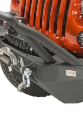 Fishbone Offroad Black Texured Powercoated Front Winch Bumper W/LEDs Full Width Jeep Wranger JK 2007-2018                                     - FB22003 - Image 4