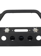Fishbone Offroad Black Texured Powercoated Front Winch Bumper W/LEDs Full Width Jeep Wranger JK 2007-2018                                     - FB22003 - Image 5