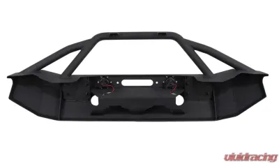 Fishbone Offroad Black Texured Powercoated Front Winch Bumper W/LEDs Full Width Jeep Wranger JK 2007-2018 - FB22003