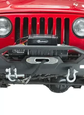 Fishbone Offroad Steel Black Textured Powercoat Front Bumper W/LED's Jeep Wrangler TJ/YJ 1987-2006                                     - FB22016 - Image 10