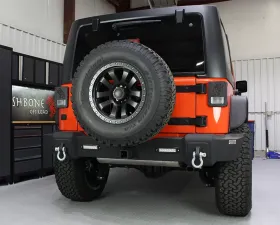 Fishbone Offroad Steel Black Textured Powdercoat Rear Bumper W/LED's Jeep Wrangler JK Rubicon & Unlimited 2007-2018