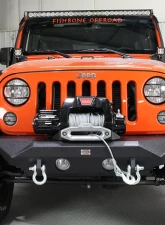 Fishbone Offroad Steel Black Textured Powdercoat Manowar Series Front Bumper Jeep Wrangler JK Rubicon & Unlimited 2007-2018                                     - FB22045 - Image 2