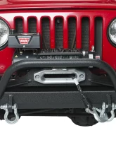Fishbone Offroad Steel Black Textured Powdercoat Piranha Series Front Bumper W/Winch Guard Jeep Wrangler TJ Rubicon & Unlimited 1997-2006                                     - FB22048 - Image 6