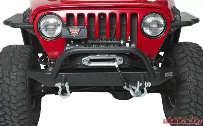 Fishbone Offroad Steel Black Textured Powdercoat Piranha Series Front Bumper W/Winch Guard Jeep Wrangler TJ Rubicon & Unlimited 1997-2006 - FB22048