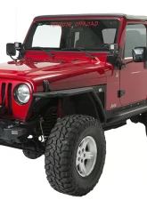 Fishbone Offroad Steel Black Textured Powdercoat Piranha Series Front Bumper W/Winch Guard Jeep Wrangler TJ Rubicon & Unlimited 1997-2006                                     - FB22048 - Image 6