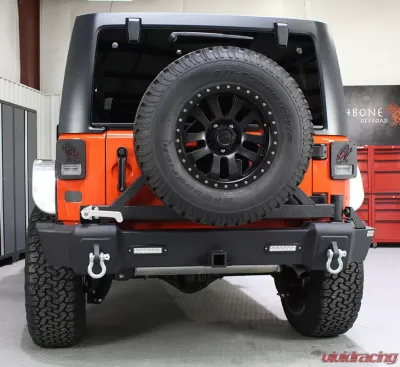 Fishbone Offroad Rear Bumper With Tire Carrier Jeep Wrangler JK 2007-2018 - FB22050