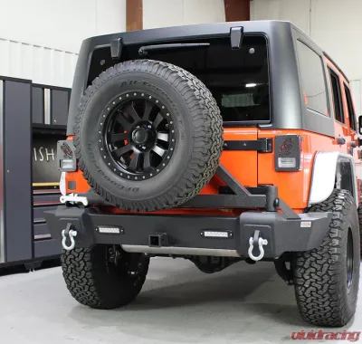 Fishbone Offroad Rear Bumper With Tire Carrier Jeep Wrangler JK 2007-2018 - FB22050