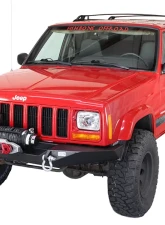 Fishbone Offroad Steel Black Textured Powdercoat Front Winch Bumper W/O Grille Guard Bullhead Jeep Cherokee XJ 1984-2001                                     - FB22059 - Image 6