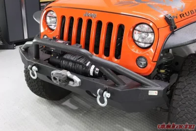 Fishbone Offroad Full Width Black Powdercoat Front Winch Bumper Jeep Wrangler JK 2007-2018 - FB22068