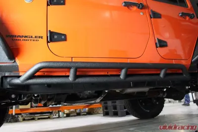 Fishbone Offroad Steel Black Textured Powdercoat Rock Sliders Jeep Wrangler JK Unlimited 4 Door 2007-2018 - FB23009